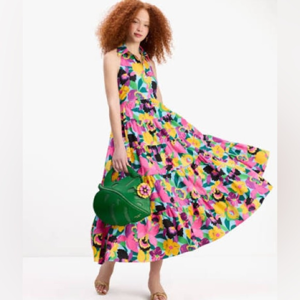 Kate Spade orchid bloom halter dress